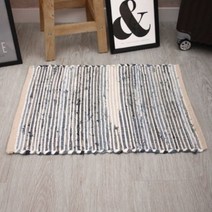 [천삼백케이] [엘키] 순면 빈티지 발매트, 발매트-빈티지 화이트진[65x45]