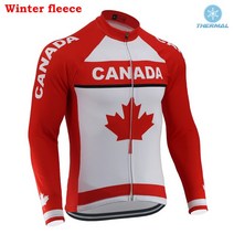 자전거 용품 2021 뉴 남성 클래식 캐나다 사이클링 저지 긴 소매 레드 메이플 리프 착용 레이싱 팀로드 마, 01 Men winter fleece_09 4XL