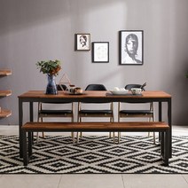 4인 6인 식탁 멀바우 아카시아 테이블 이케아 책상겸용 공간활용 식당용 다용도