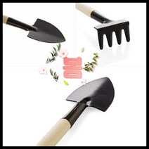 씨앗 파종기 가든 드릴홀 나선형 파종기미니 삽 레이크 세트 꽃 원예 도구 화분 유지 보수 나무 손잡이 금, 01 1set_01 3Pcs