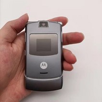 갤럭시 모토로라 노키아 오리지널 V3 리퍼브-오리지널 Razr GSM 쿼드 밴드 플립 잠금 해제 올드 패션 휴대폰, [02] full set with box, [03] GRAY