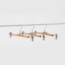 한샘 포플러 우드 하의용 옷걸이 3개, 혼합색상