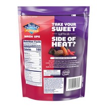 미국직구 블루 다이아몬드 아몬드 매쉬 업 다크 초콜릿 및 칠리 페퍼 스낵 너트 14온스 재봉입 가능 가방, 상세참조, 수량