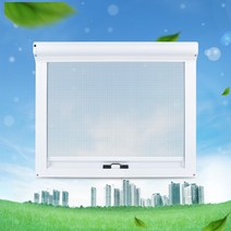 롤방충망 창문 방충망 조립 후 자동롤 셀프 diy시공 화이트 사면 가로 300~400mm 세로 300~400mm, 02_실버-4면