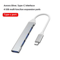 RYRA USB 3.0 Multi-fountion Dock 4Port Hub High Speed Type C Splitter Adapter OTG For PC Computer Ac, [03] type-c3.0 silver