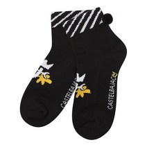 까스텔바작 BGAWGO710BK 여성 방울 장식 아트웍 단목 양말, 화이트