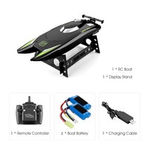 RC보트 레이싱보트 2.4g rc 보트 25kmh 고속 레이싱 보트 2 채널 무선조종, 블랙 3b