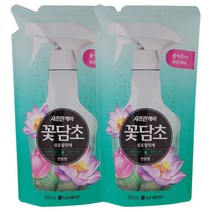 [살균 99.9%] 샤프란케어 꽃담초 섬유탈취제 연꽃향 리필 320ml, 2개
