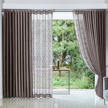[지나송]까사지오 4중직 암막커튼 2세트 특대형(530×230cm)