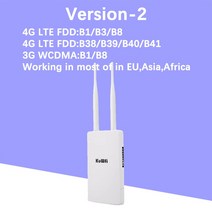 와이파이 증폭기 공유기 인터넷 KuWFi IP 카메라용 방수 야외 라우터 모뎀 CAT4 LTE 외부 커버리지 3G 4G SIM 카드 150Mbps, [01] White-2