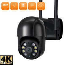 가정용 감시카메라 스마트폰 CCTV 신생아 홈캠 4K IP 카메라 5MP 스피드 자동 추적 PTZ 카메라 스마트 홈 야외 무선 WIFI 카메라 감시 모니터, 8MP Add 64G Card_CHINA | 영국 플러