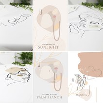 자투리 DTP컷트지 폴리옥스 라인아트 택1, DTP컷트지 폴리옥스 라인아트 눈감은여인