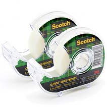 3M 스카치 매직 테이프 810D 디스펜서 2개입, 1세트