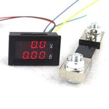 케톤측정기 혈당측정기 당뇨측정기 2 in1 DC 100V 100A50A 저항성 션트 전압 전류 모니터 빨간색 LED 전압계 전류계led voltmeter ammetervoltmet, 50A