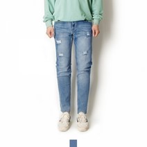 빈티지청바지 무파진 데미지 컷팅청바지 스판 크롭진