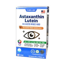 바이오랩스 고함량 아스타진틴 루테인 효능 눈에 좋은 비타민 A D E 600mg 60캡슐