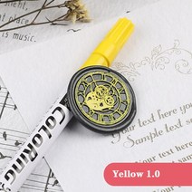 실링왁스 실링 다꾸 랜덤 박스 백일 청첩장 스티커빈티지 공예 씰링 왁스 마커 펜 DIY 봉투 초대장 화재, 02 yellow