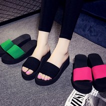 바캉스 가벼운 여자통굽 슬리퍼 키높이 여름휴가 여성 샌들 조리 여자핏플랍 여자핏플랍쪼리