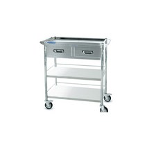 티렉스 다용도 병원 카트 드레싱카 스텐 주방 SUS304, 회진용 카트, TCY-4238, 1개, 실버