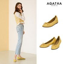 [아가타] 여성 리본밴딩플랫_옐로우 HWAS1S13PU2106