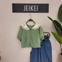 제이케이 이중카라금단추블라우스(JM6BL1020B)
