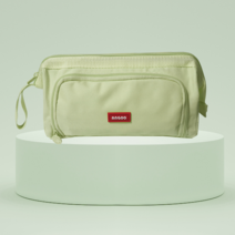 간편 휴대성 대용량 파우치필통 고등학생 중학생 대학생필통 신학기필통 정리케이스, 연두