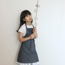 초등학생 주니어 데님 앞치마 두건 팔토시 / 미술 공방 방과후 / 핸드메이드 주문제작