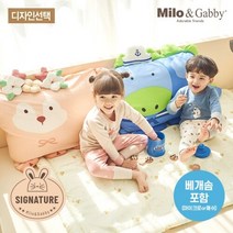 [밀로앤개비] 시그니처 모달 애착베개 커버+솜(마이크로or매쉬)/동물베개, 시그니처베개커버:데이지 밤비(꽃사슴) / 솜:마이크로솜