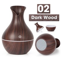 광확산 아크릴 얇은 조명용 쫄대 전기 가습기 USB 에센셜 아로마 오일 디퓨저 우드 그레인 초음파 미니 안개 메이커 LED 빛, [01] ml, [05] plum, 1개