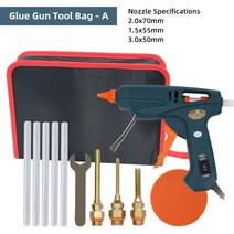 글루 건 도구 상자 50W/150W 100W 11mm 스틱 홈 크래프트용 핫 멜트 구리 노즐 DIY 접착제, [02] 50W-150W, [01] Set A, [01] 미국