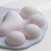 퍼퓨미아 고양이발바닥 젤패드 손목보호 쿠션 마우스패드, 7개, 블랙 오렌지