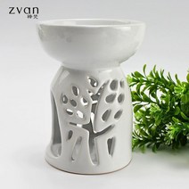 반얀트리 스파 오일버너 세라믹 아로마 테라피 향로 에센셜, 린어화이트(싱로)