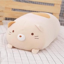 귀여운 코너 바이오 플러시 베개 1 개 30/60cm 일본 애니메이션 플러시 장난감 고양이 돼지 부드러운 인형 발렌타인 선물 아기 소녀용 장난감, 60cm, 브라운