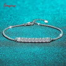 랩 다이아몬드 모이사나이트 팔찌 인증 0 9ct 전체 moissanite 쿠바 팔찌 랩