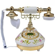 옛날 전화기 북유럽 레트로 인테리어 소품 클래식 앤틱 가게 사무실 구식 술집 업소 다이얼, A