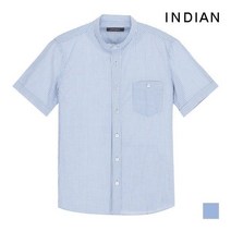 인디안 INDIAN 스트라이프 원포켓 코튼 반팔 셔츠 _MIKNSUM3181
