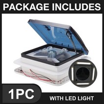 12 V 11 3939/143939 RV 환기 팬 배기 캐러밴 액세서리 led가 있는 모터홈 트레일러용 수동 제어 지붕 장착, [04] 11 inch With LED