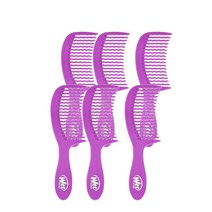 디탱글링 콤 빗 WetBrush Detangling Comb Purple, 6팩