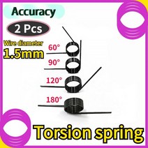 와이어 직경 1.5mm 고강도 V 형 비틀림 스프링 60/90/120/180 토크 앵글 피더 65Mn, 1.5mm(90 degrees), 10mm(2Pcs), 13.5mm(9 laps )