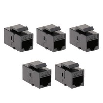 GHSHOP 5 Lot/Pcs 키스톤 잭 삽입 Cat6 네트워크 이더네트 Moduler 똑바른 비차폐 검정, 27x15x15mm, 블랙, 플라스틱