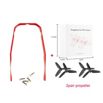 dji fpv 콤보 드론 짐벌 카메라 상단 보호 바 보호 바 안티 충돌 알루미늄 합금 액세서리 짐벌 범퍼, 1-레드 2페어 소품