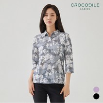 [크로커다일레이디] 체크 7부 티셔츠_CL0FTS203