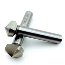 모따기 공구 원형 섕크 3 플루트 120 도 HSS 챔 퍼링 커터 엔드 밀 카운터 싱크 드릴 비트 4.5-60MM, [17] 50mm(120 Degree)
