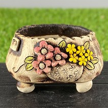 다육맘 수제화분 다육화분 도향#201, 핑크