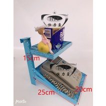 전화기 거치대 철판 받침대 사무실 2단 선반, 2층, E 블루20x25x15