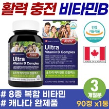 50대 여성 피로 피곤 할때 비타민B 컴플렉스 중년 남성 에너지 보충 대용량 하루 영양제 캐나다 직수입 공복 속편한 고농축 비타민 비군 콤플렉스 수용성 B1 B2 원데이 비타민제