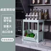 선반 스탠드식 주방 수납 과일 야채 달린 용품 대전 바구니, C01-1단, T17-북유럽스타일의 민트그린색
