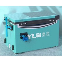 낚시 상자 낚시통 쿨러 좌대 의자 겸용 멀티 태클박스, 플랫커버 32L-티파니블루