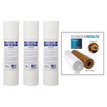 10인치 1 amp 5 미크론 침전물 필터 우물물 3p 조각 범용 하우스 카트리지 역삼투, [01] 1 Micron