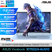 에이수스 2022 비보북 17, 256GB, Free DOS, 아이스라이트 실버, X1702ZA-AU010, 코어i5, 8GB